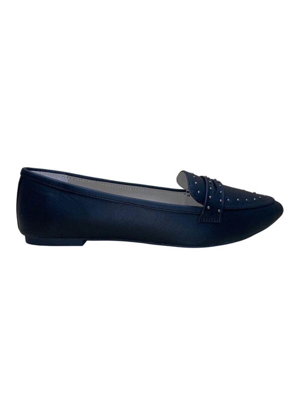 Rialto Women’s Black Smooth Studded Slip-On Size Sangria Loafer 11M